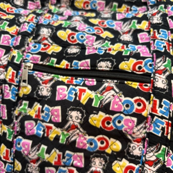 Betty Boop Retro Style Rainbow Colorful Y2K Tote Quilted Duffel Bag - Picture 6 of 13